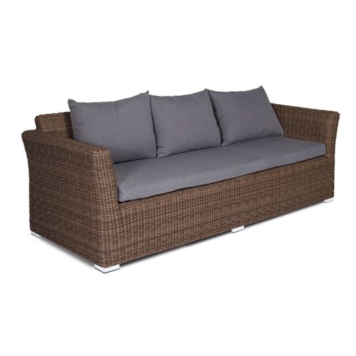 "Капучино", диван трехместный, коричневый