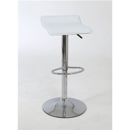Барный стул ABAZ 2W17 (PVC WHITE / хром) БАЗОВЫЙ