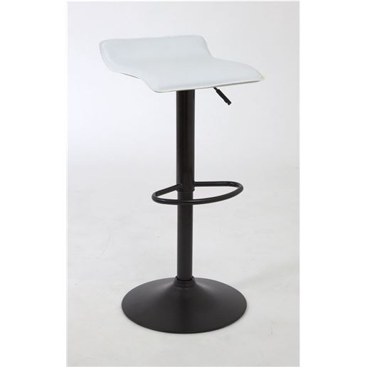 Барный стул ABAZ 2W17 (PVC WHITE / черный) КОМБИНИРОВАННЫЙ