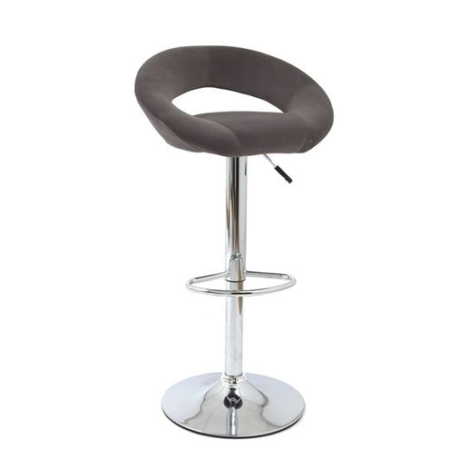 Барный стул S-905 (GREY B-1004 velvet / хром) КОМБИНИРОВАННЫЙ