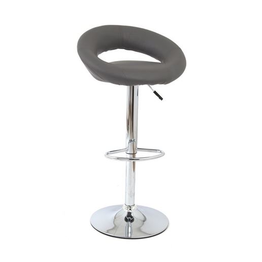 Барный стул S-905B (PU GREY 1001 / хром) КОМБИНИРОВАННЫЙ