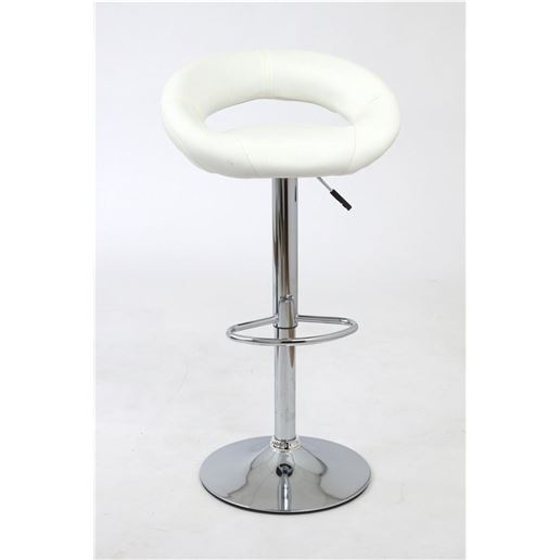 Барный стул S-905F (PU WHITE / хром) КОМБИНИРОВАННЫЙ