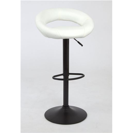 Барный стул S-905F (PU WHITE / черный) КОМБИНИРОВАННЫЙ