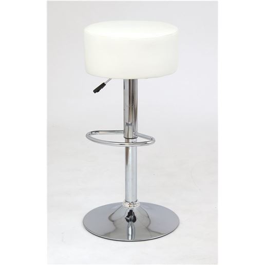 913-S (PU WHITE / хром) / БАЗОВЫЙ / Барный стул