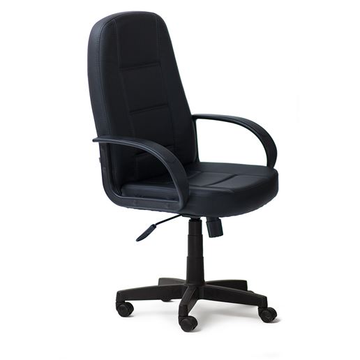 Офисное компьютерное кресло 747CH (кож/зам,черный)