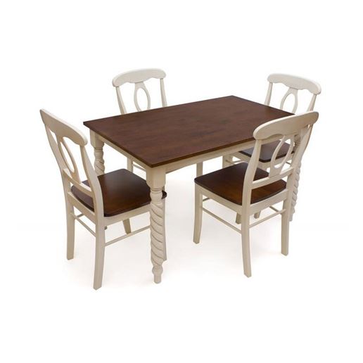 Обеденная группа Napoleon Античный белый/Тёмный дуб