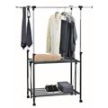 миниатюра Вешалка стойка для одежды складывающая HG 86  (черный/хром) №1