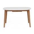 миниатюра Стол обеденный раскладной "Боско" (Bosco Buk) Бук/Белый №1