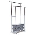 миниатюра Вешалка стойка для одежды напольная NY-3297 (серый/хром) №1