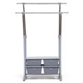 миниатюра Вешалка стойка для одежды напольная NY-3297 (серый/хром) №2