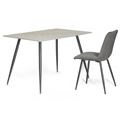 миниатюра Стол обеденный DARWIN  Антрацит/Серый мрамор №4
