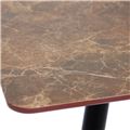 миниатюра Стол обеденный DARWIN  Черный/Коричневый мрамор №3