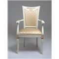 миниатюра Кресло "Милорд №11-S" (Слоновая кость 1013+патина золото/Ткань №19) №2