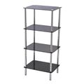 миниатюра Стеллаж металлический с 4-мя полками 47-170 Black Glass №2