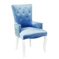 миниатюра Кресло Виктория Эмаль белая/9 Небесно-голубой №1