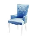 миниатюра Кресло Виктория Эмаль белая/9 Небесно-голубой №2