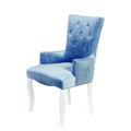 миниатюра Кресло Виктория Эмаль белая/9 Небесно-голубой №3