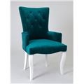миниатюра Кресло Виктория Эмаль белая/23 Изумрудный №1