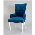 миниатюра Кресло Виктория Эмаль белая/34 Королевский синий №3