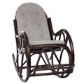 миниатюра Кресло-качалка с подушкой Classic (MI-001/Economic/D.Brown-Mat) Орех №1