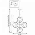 миниатюра  Подвесная люстра Lightstar Alfa 745073 №4
