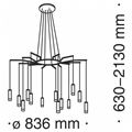 миниатюра  Подвесная люстра Maytoni Davida MOD035PL-12B №6