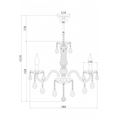 миниатюра  Подвесная люстра Rivoli Gala P6 CR Б0037773 №3