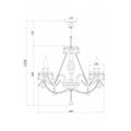 миниатюра  Подвесная люстра Rivoli Vortice P8 CR Б0037793 №3