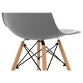 миниатюра Стул деревянный Eames PC-015 серый №4