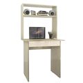 миниатюра Стол компьютерный Милан-2Я Глянец, с надставкой дуб молочный / бежевый №1