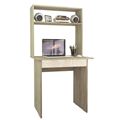 миниатюра Стол компьютерный Милан-2Я Глянец, с надставкой дуб сонома / бежевый №1