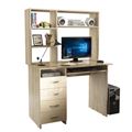 миниатюра Стол компьютерный Милан-3 Глянец, с надставкой дуб сонома / бежевый №1