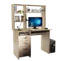 миниатюра Стол компьютерный Милан-3 Глянец, с надставкой дуб сонома / капучино №1
