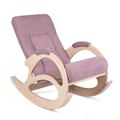 миниатюра Кресло-качалка К-5 (беленый дуб / 08 - розовый) №1