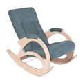 миниатюра Кресло-качалка К-5 (беленый дуб / 09 - бирюзовый) №1