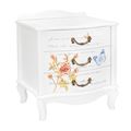 миниатюра Тумбочка прикроватная "Джульетта" 3 ящика (молочный дуб/прованс) Вис №1