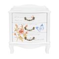 миниатюра Тумбочка прикроватная "Джульетта" 3 ящика (молочный дуб/прованс) Вис №3