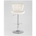 миниатюра Барный стул PORSCHE белый экокожа, прострочка, газлифт, хром №2