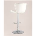 миниатюра Барный стул PORSCHE белый экокожа, прострочка, газлифт, хром №4