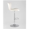 миниатюра Барный стул PORSCHE белый экокожа, прострочка, газлифт, хром №5