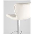 миниатюра Барный стул PORSCHE белый экокожа, прострочка, газлифт, хром №7