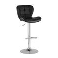 миниатюра Барный стул PORSCHE черный экокожа, прострочка, газлифт, хром №1