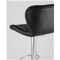 миниатюра Барный стул PORSCHE черный экокожа, прострочка, газлифт, хром №7
