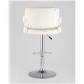 миниатюра Барный стул Бентли белый PU-кожа, дугообразные подлокотники №9