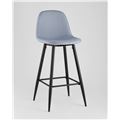 миниатюра Барный стул ВАЛЕНСИЯ ГОЛУБОЙ, удобная спинка, подножка №4