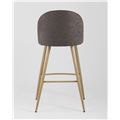 миниатюра Барный стул Лион обивка шенилл коричневая, ножки металлические в цвет светлого дерева №4