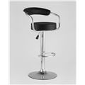 миниатюра Барный стул Орион черный каркас с подножкой хром №3