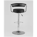 миниатюра Барный стул Орион черный каркас с подножкой хром №6