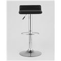 миниатюра Барный стул Хай-Тек черный обивка экокожа, хромированная ножка, газ-лифт №2