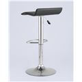 миниатюра Барный стул Хай-Тек черный обивка экокожа, хромированная ножка, газ-лифт №3